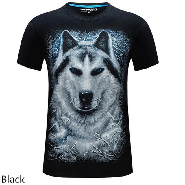 2016 summer Men's brand clothing O-Neck short sleeve animal T-shirt gas monkey/lion 3D Digital Printed T shirt Homme large size