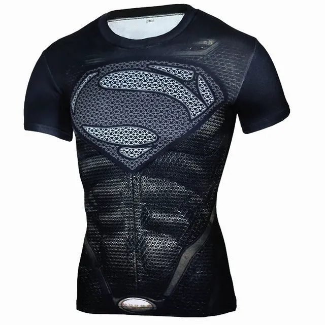 2017 Compression T-Shirt 3D Punisher Skull MMA Workout Crossfit T Shirt Fitness Tights Casual Shirts Brand Clothing Tee Shirt