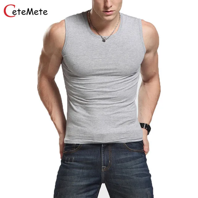 2017 Hot Clothing Casual Gilet Men O-Neck Tank Tops Summer Male  Bodybuilding Sleeveless Vest gymclothing men fitness T shirt