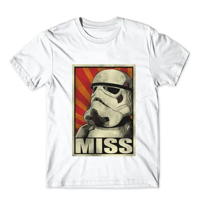 21kind 2017 Creative droids Printed Star War T-Shirt robot shirt Boy Novelty Men's sleeve T shirt Tops Fashion Tees Darth Vader