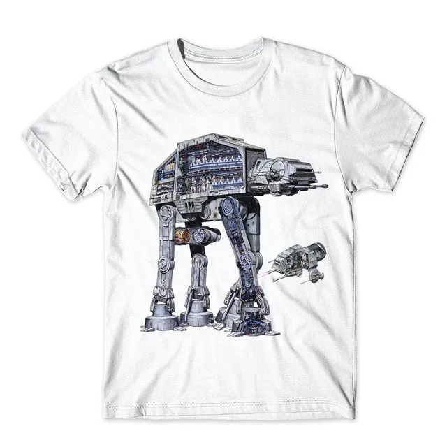 21kind 2017 Creative droids Printed Star War T-Shirt robot shirt Boy Novelty Men's sleeve T shirt Tops Fashion Tees Darth Vader