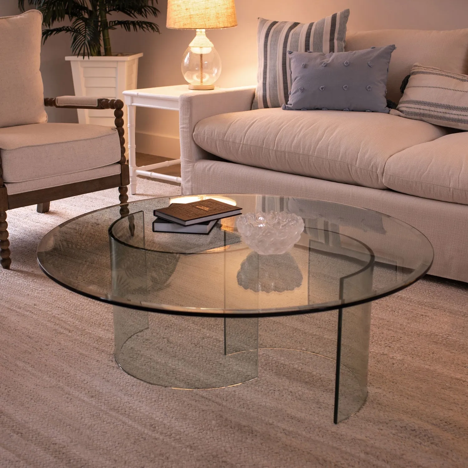 21" Round Clear Glass Table Tops