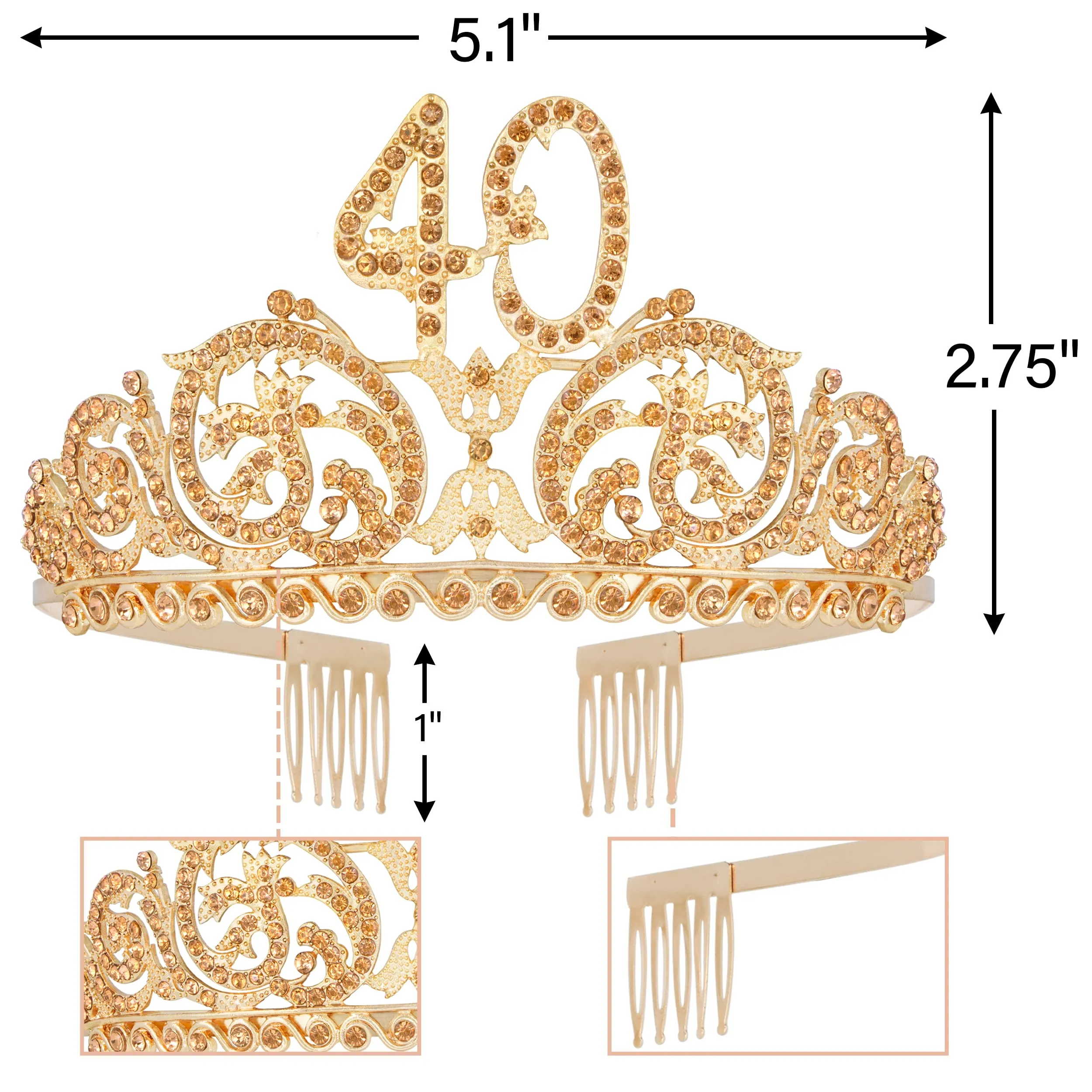 40th Birthday, 40th Birthday Decorations for Women, 40th Birthday Tiara, 40 Birthday