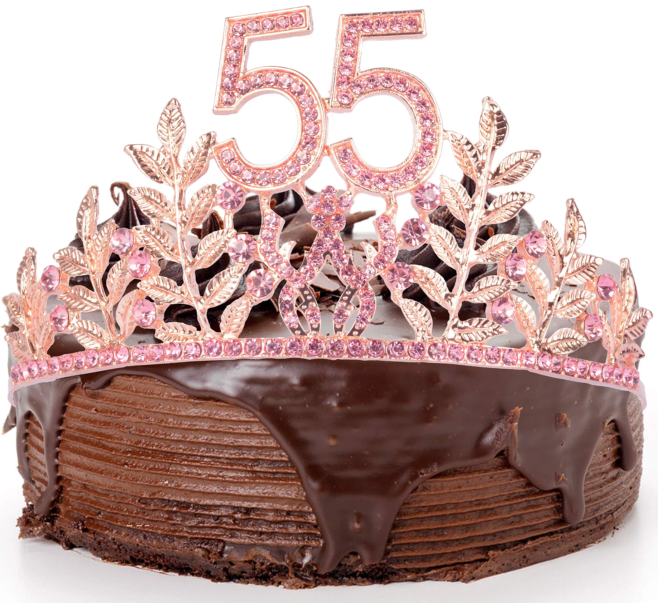 55th Birthday Gifts for Women, 55th Birthday Tiara and Sash, 55 Fabulous Sash and Crystal