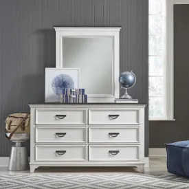 Allyson Park - Dresser & Mirror - White - Poplar & Rubberwood Solids