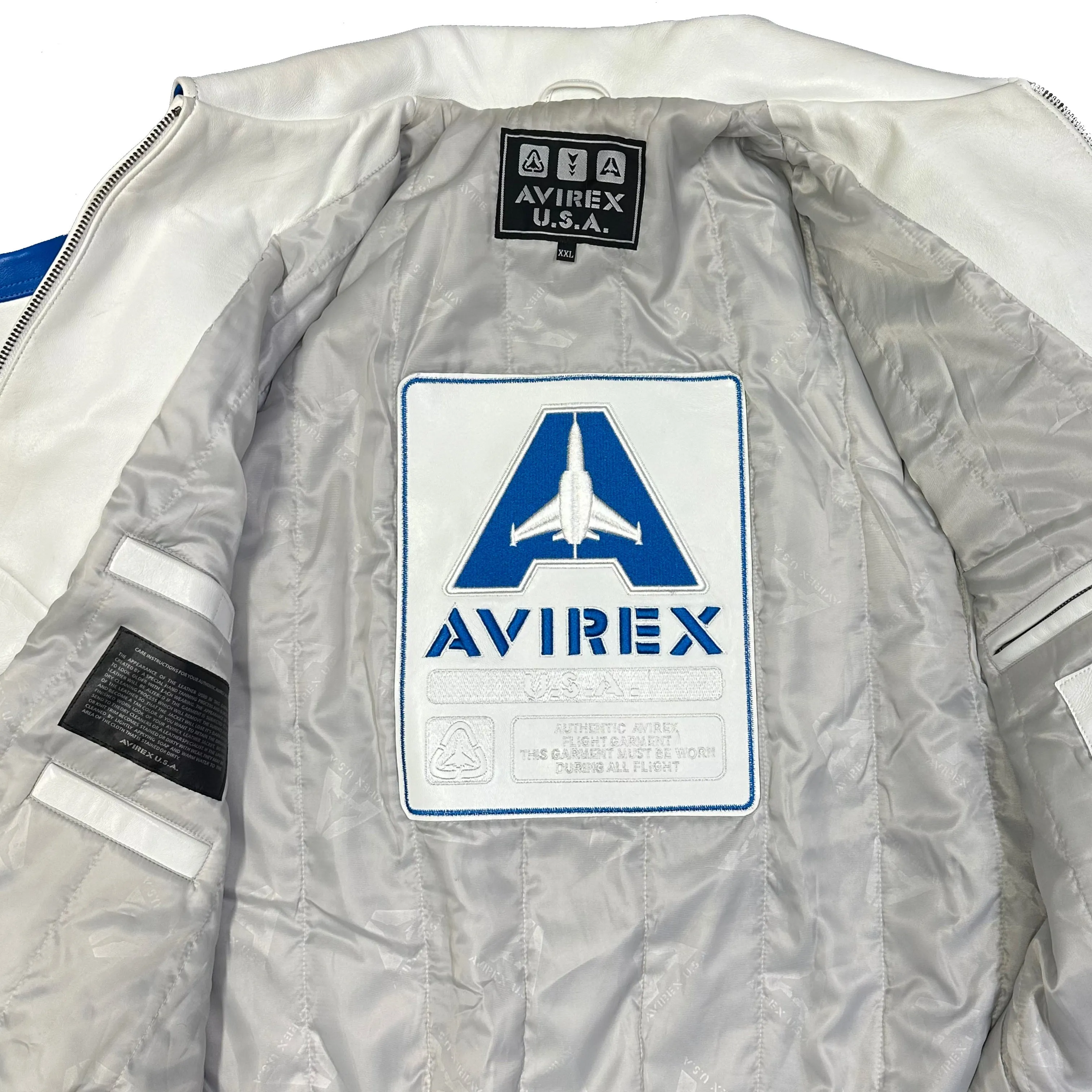 ARCHIVE Avirex Fighter Jet Leather Jacket ( XXL )