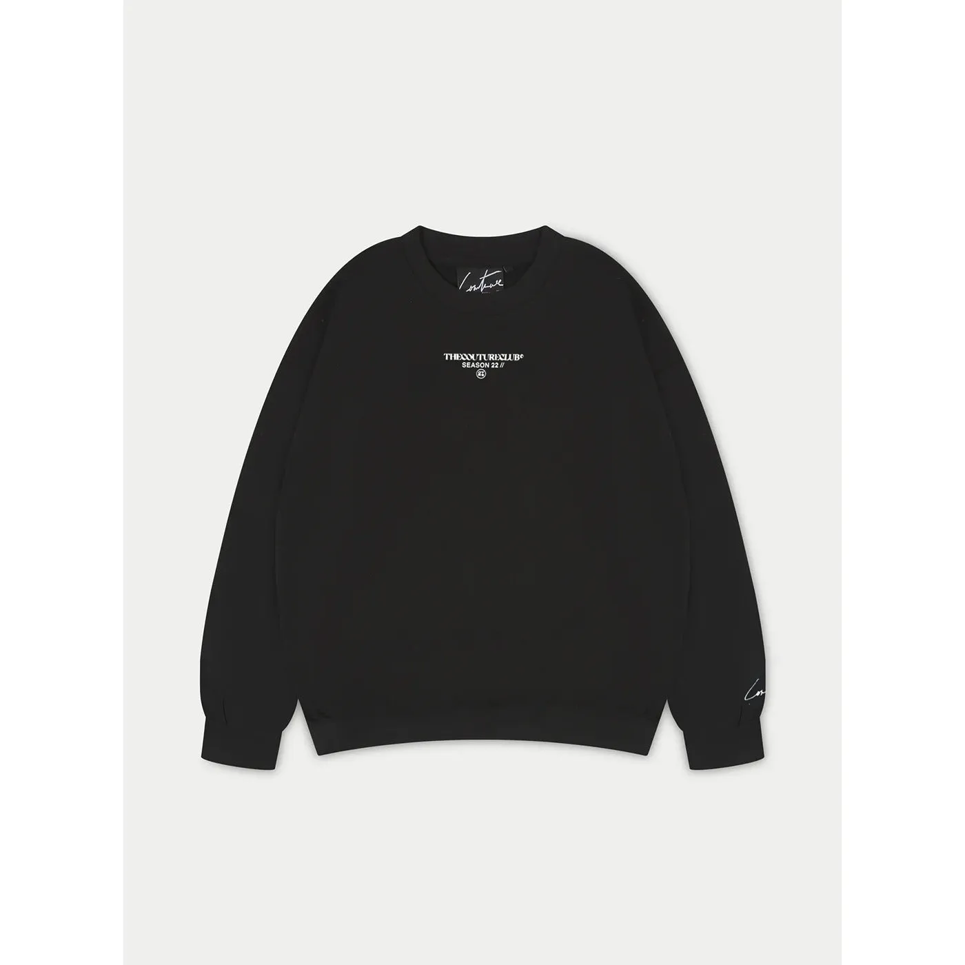 Black Oversized Unisex Logo Sweatshirt