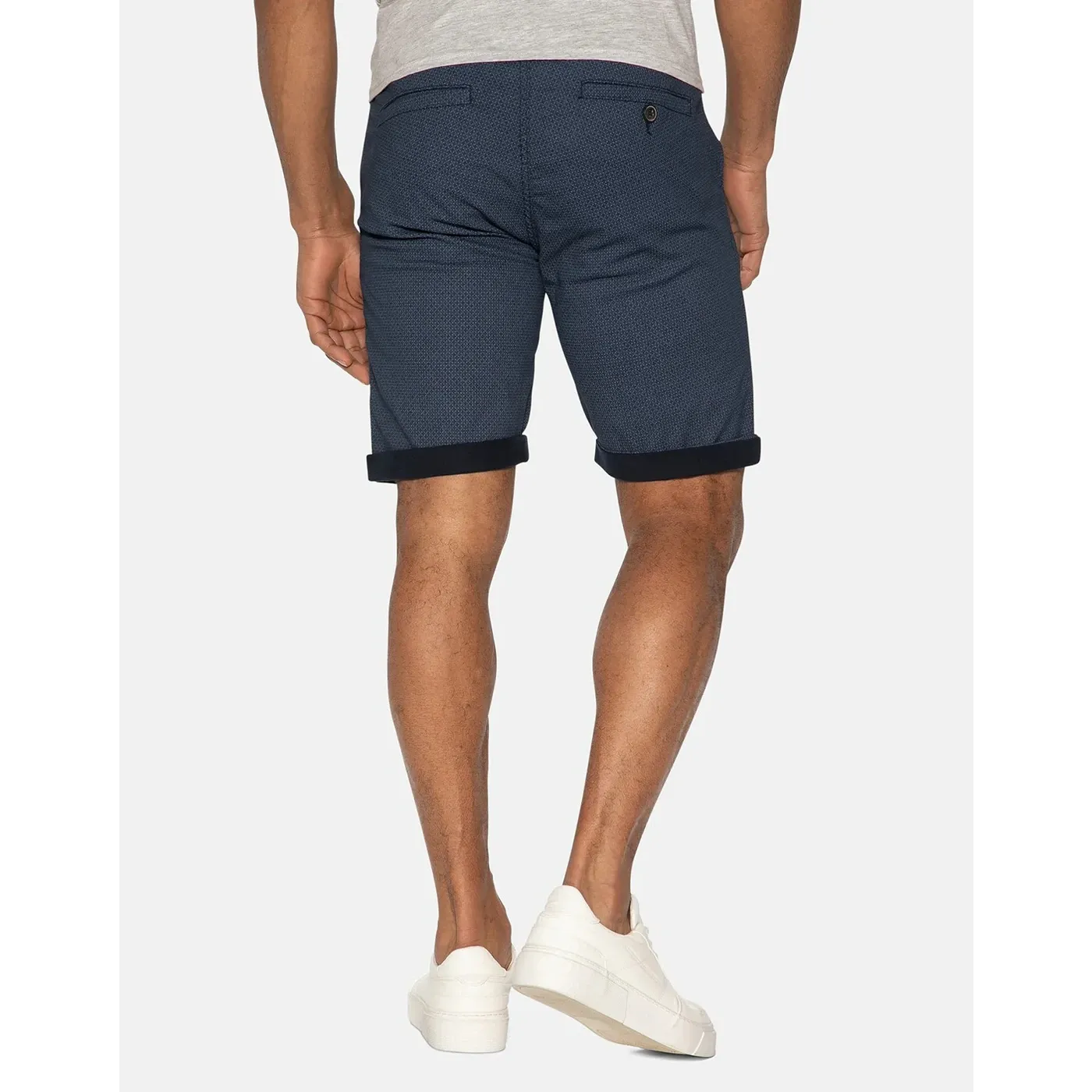 Blue Textured Shorts