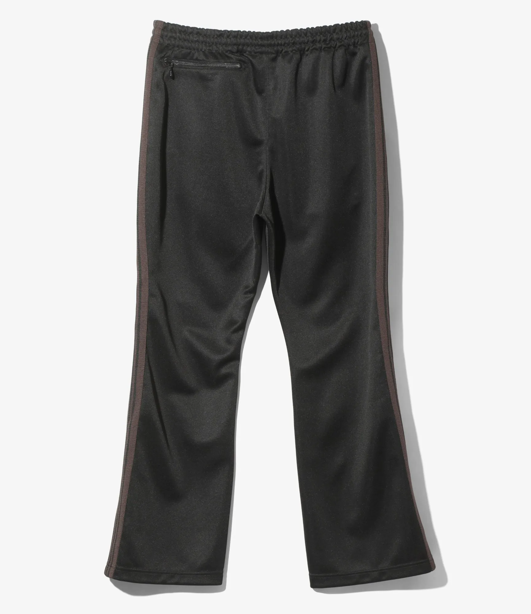 Boot-Cut Track Pant – Black Smooth Polyester