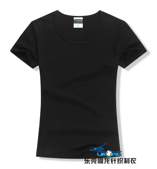 Brand New fashion women t-shirt brand tee tops Short Sleeve Cotton tops for women clothing solid O-neck t shirt ,Free shipping