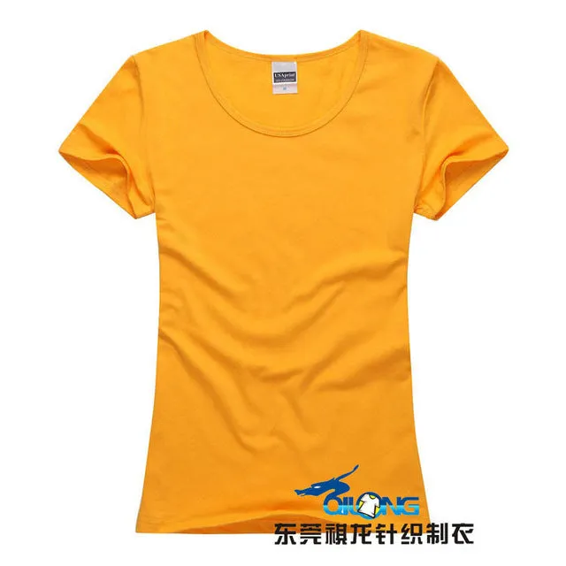 Brand New fashion women t-shirt brand tee tops Short Sleeve Cotton tops for women clothing solid O-neck t shirt ,Free shipping