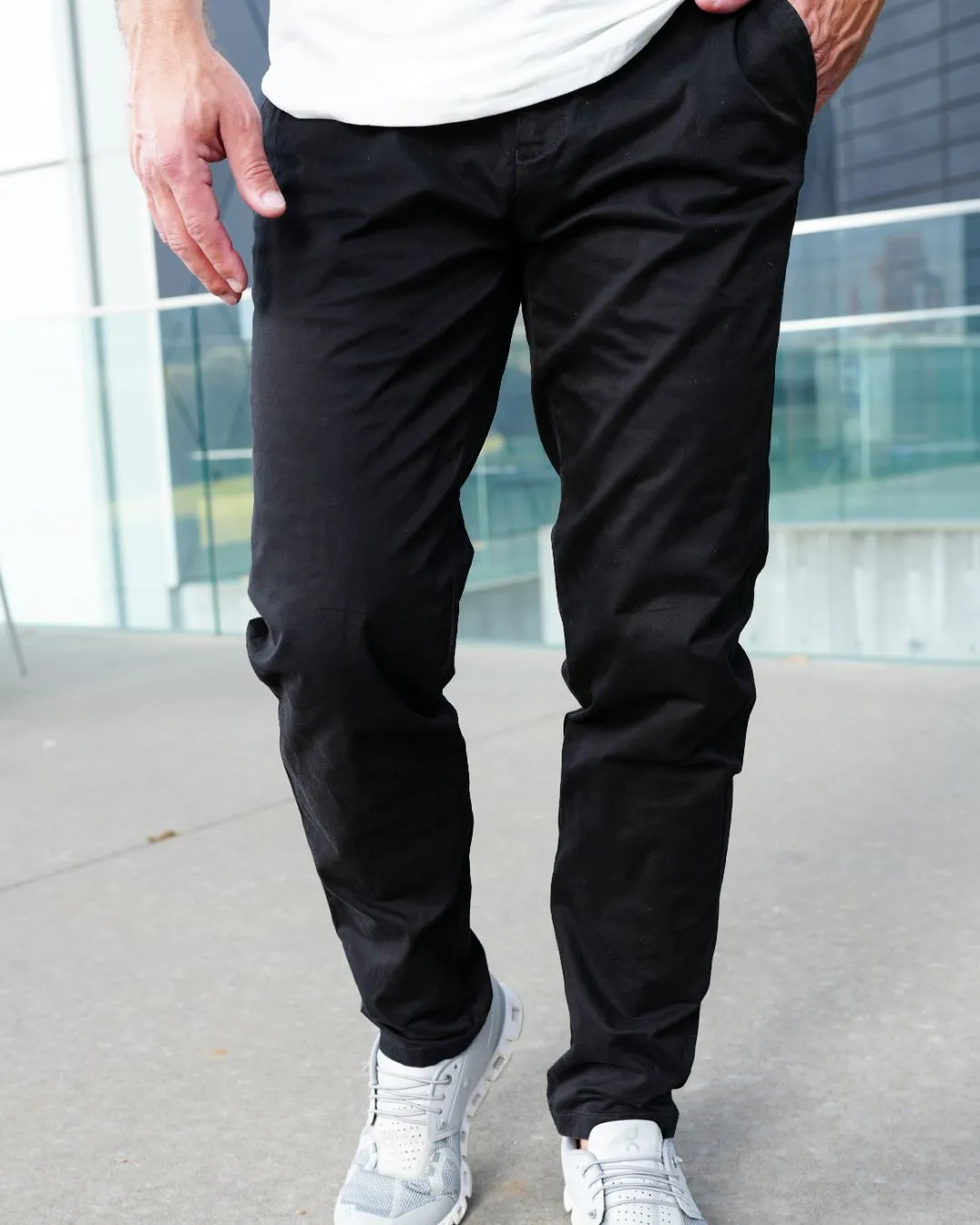 Brushed Stretch Cotton Pants - Final Sale