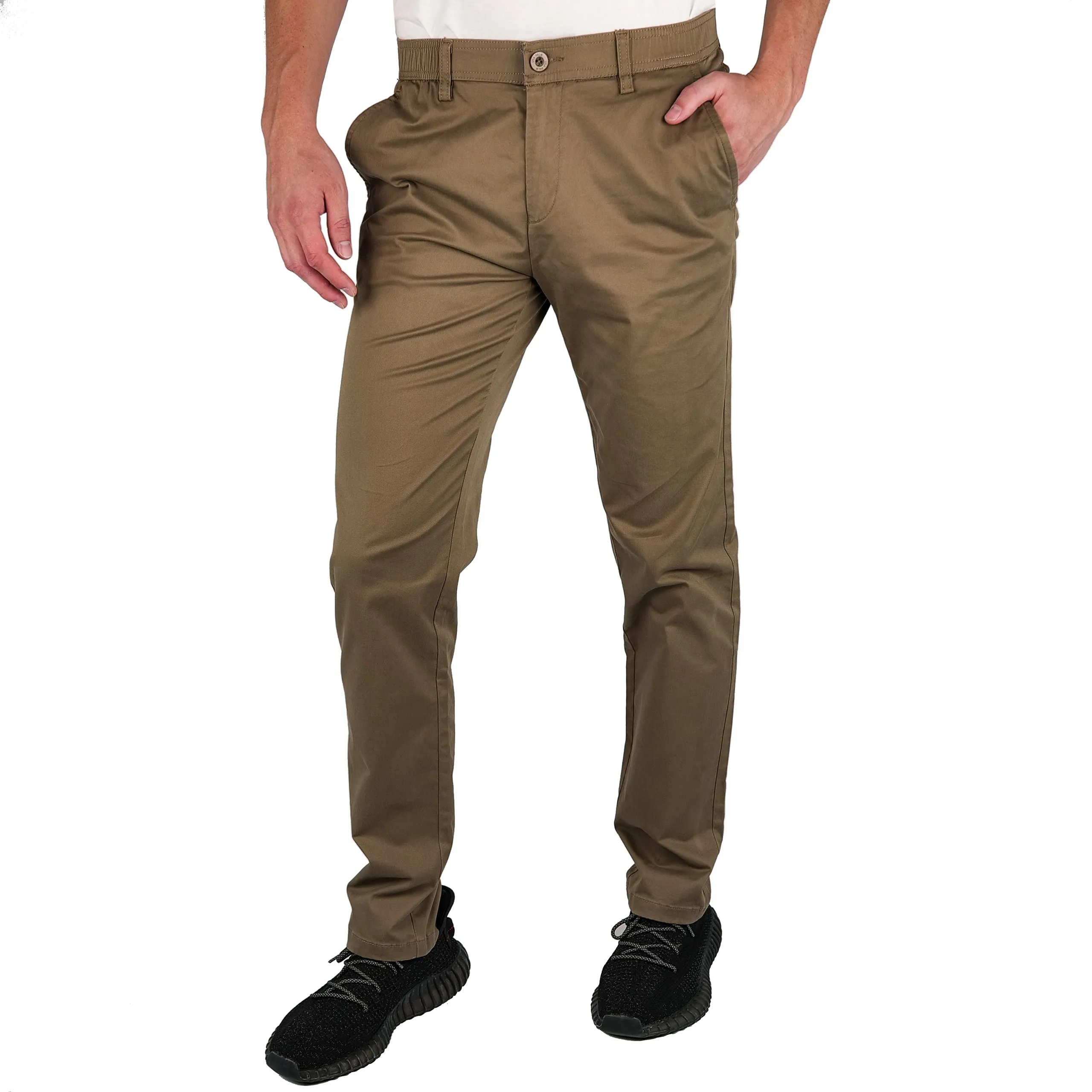 Brushed Stretch Cotton Pants - Final Sale