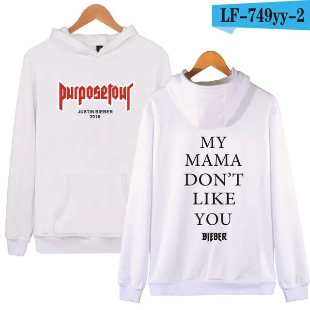 BTS Justin Bieber Purpose Tour New Brand Sweatshirt Men Hoodies Fashion in Fear of God Mens Hoodies and Sweatshirts Clothes 4xl