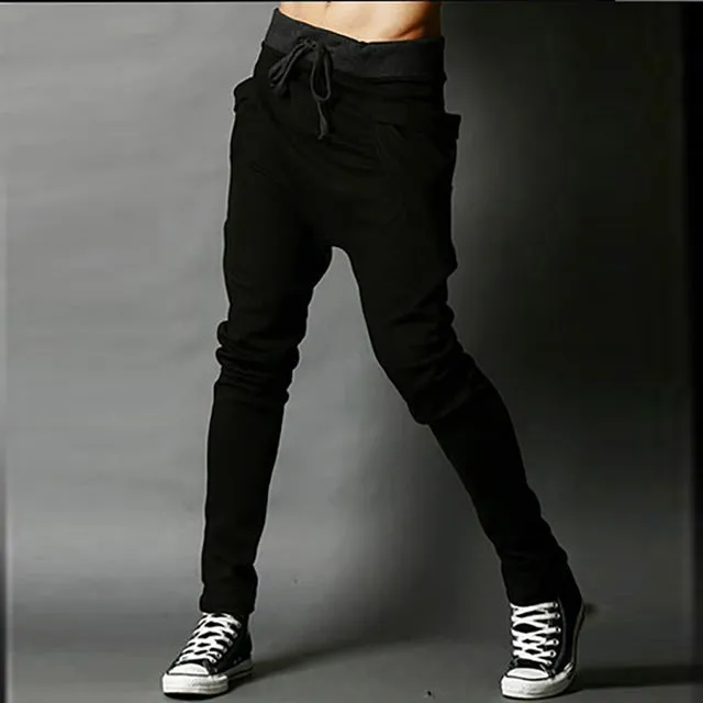 Casual Men Pants Hot Sale Unique Big Pocket Hip Hop Harem Pants Fitness Clothing Quality Outwear Casual Men Joggers TOP HERE