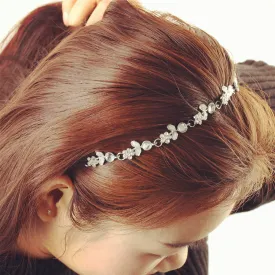 Chic Women Hair bands Metal Rhinestone Head Chain hair elastic hair accessories for women 2017 Hot Sale