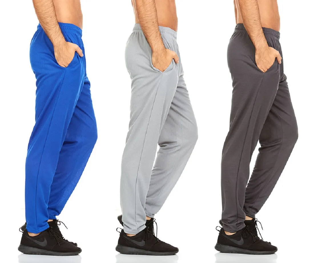 DARESAY Active Pants for Men- Quick-Dry Joggers with Two Side Pockets, Athletic, Casual, Active Clothes for Men, 3-Pack.