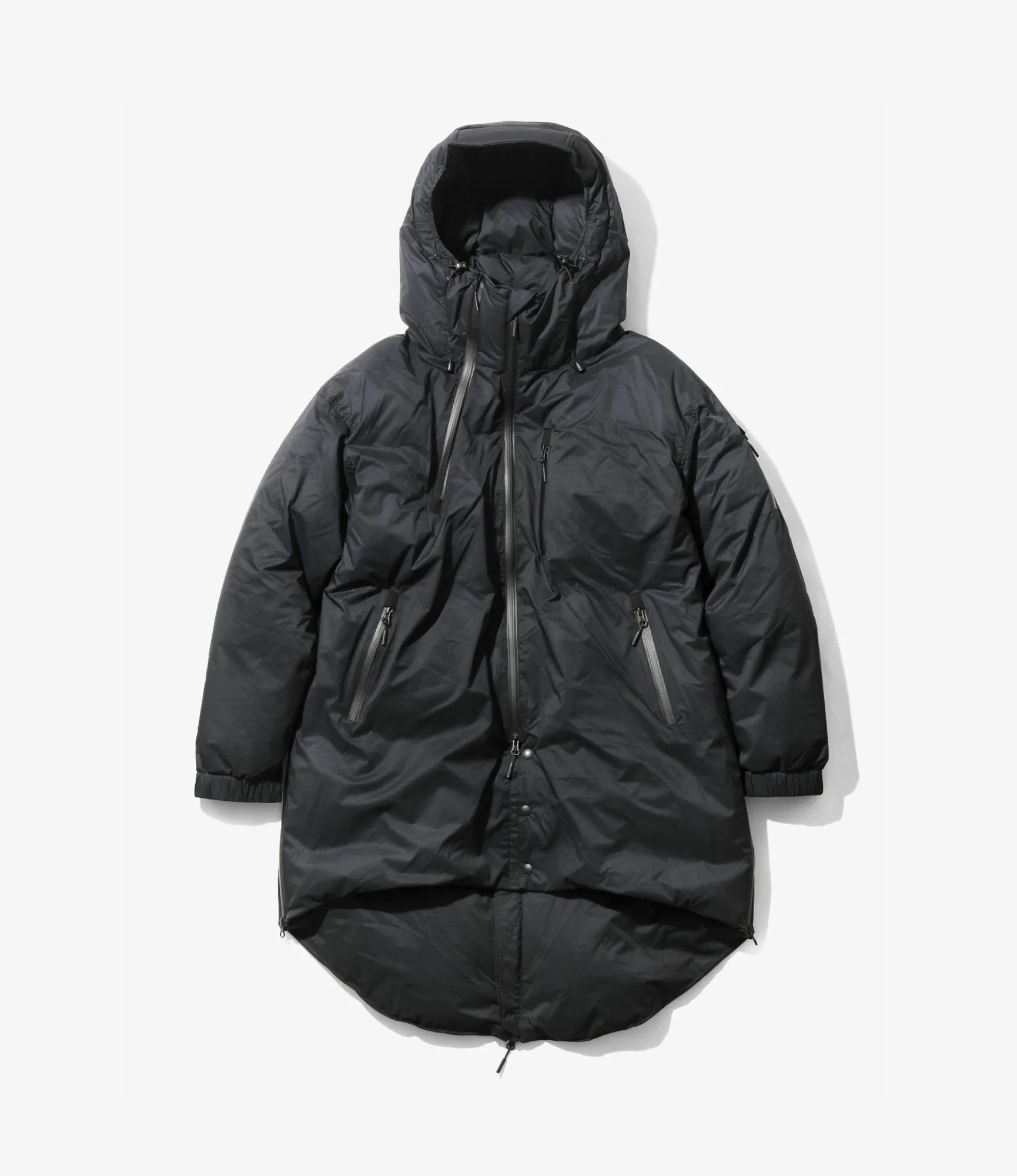 Down Zip Coat – Dark Navy Ripstop Nylon