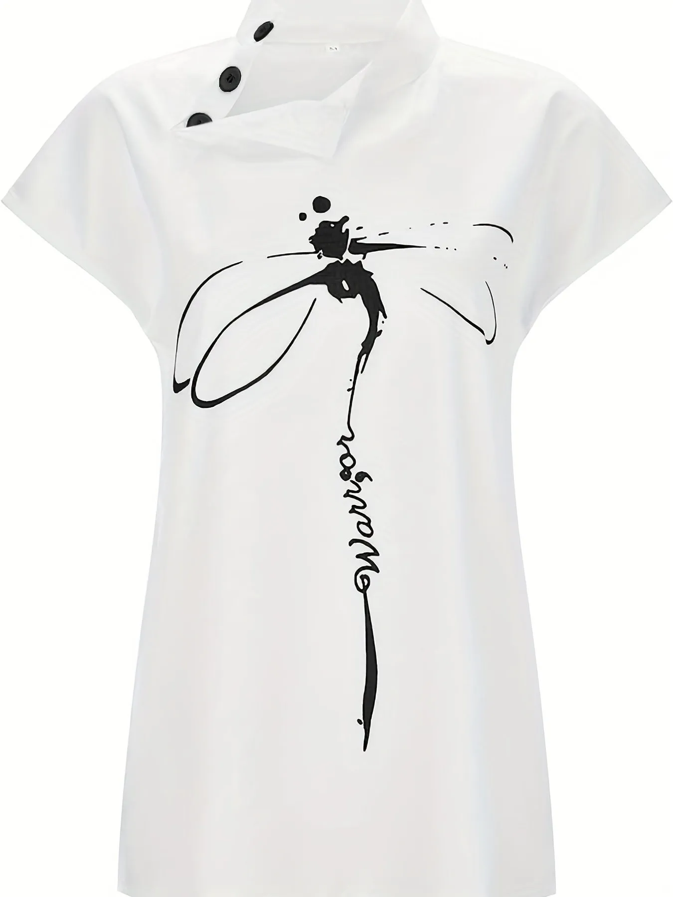 Dragonfly Print Blouse Casual and Chic for Spring  Summer