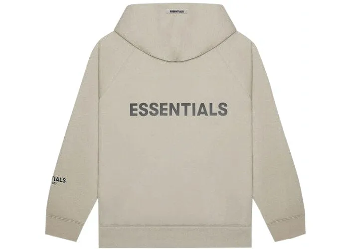 ESSENTIALS FOG 3D SILICON ZIP UP HOODIE TAUPE