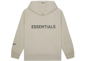 ESSENTIALS FOG 3D SILICON ZIP UP HOODIE TAUPE