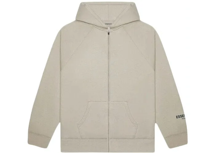 ESSENTIALS FOG 3D SILICON ZIP UP HOODIE TAUPE