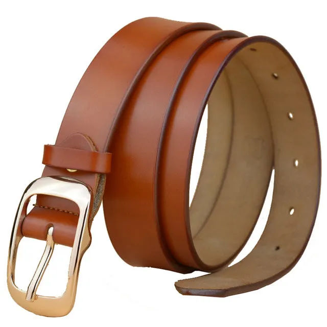 Factory Direct Quality Assurance Best Price New Fashion Cowskin Leather Women Belt Brief  Women Strap Designer Casual Belt