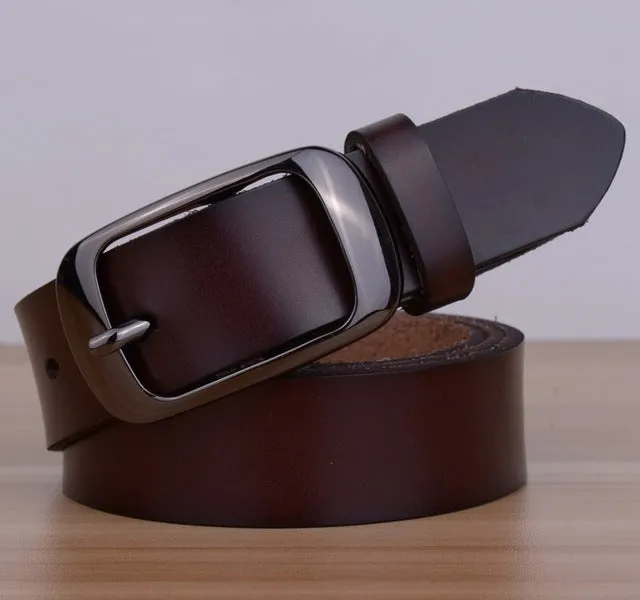 Factory Direct Quality Assurance Best Price New Fashion Cowskin Leather Women Belt Brief  Women Strap Designer Casual Belt