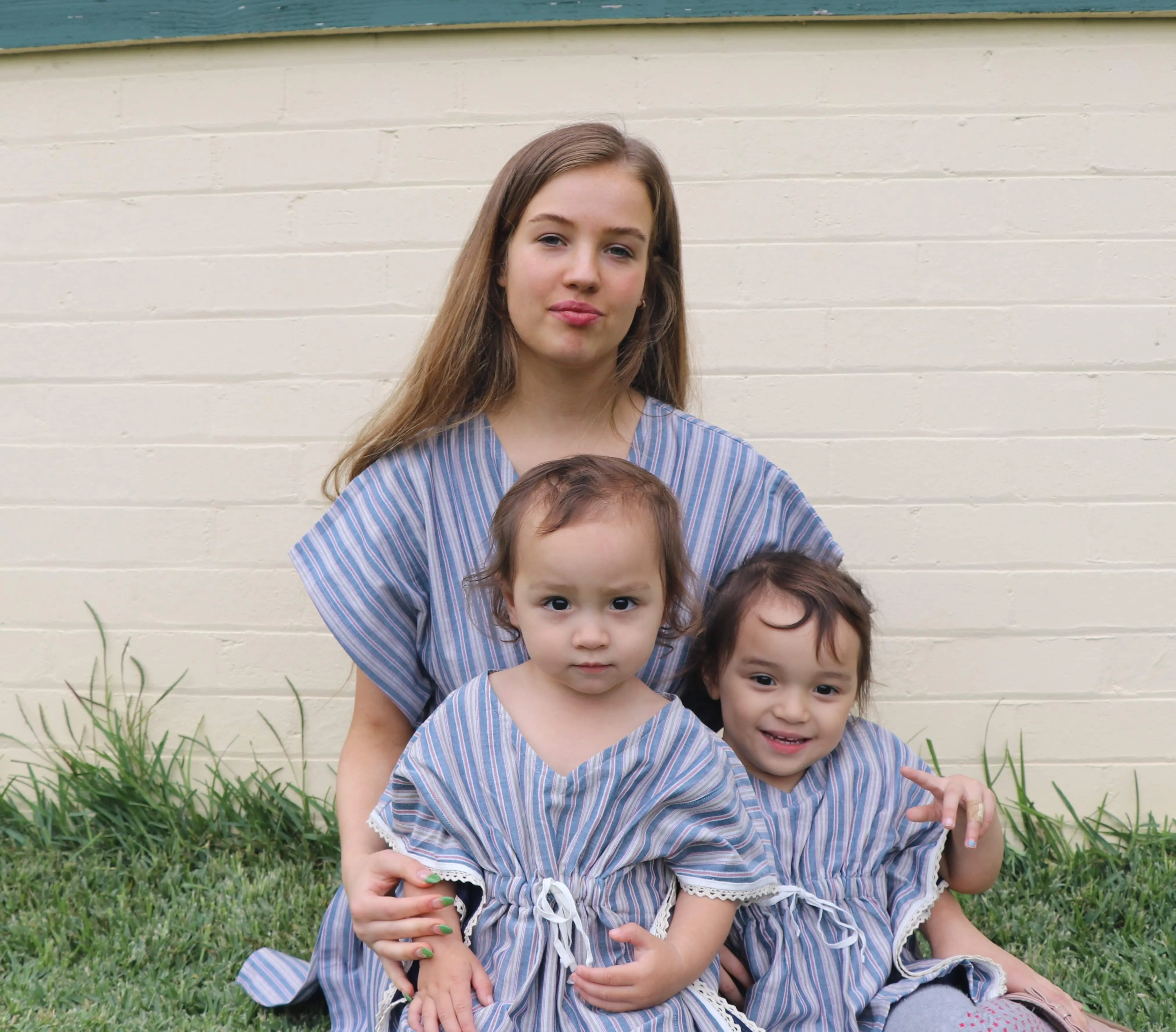 Fair Trade Blue & Red Cotton Short Kaftan Child