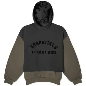 Fear Of God Essentials Spring Fleece Hoodie in Ink & Jet Black