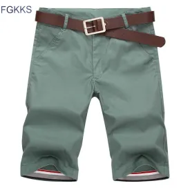 FGKKS 2017 New Summer Fashion Mens Shorts Casual Cotton Slim Bermuda Masculina Beach Shorts Joggers Trousers Shorts Male