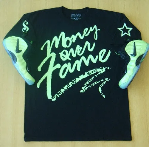 Foamposite Electric Green Money Over Fame T Shirt