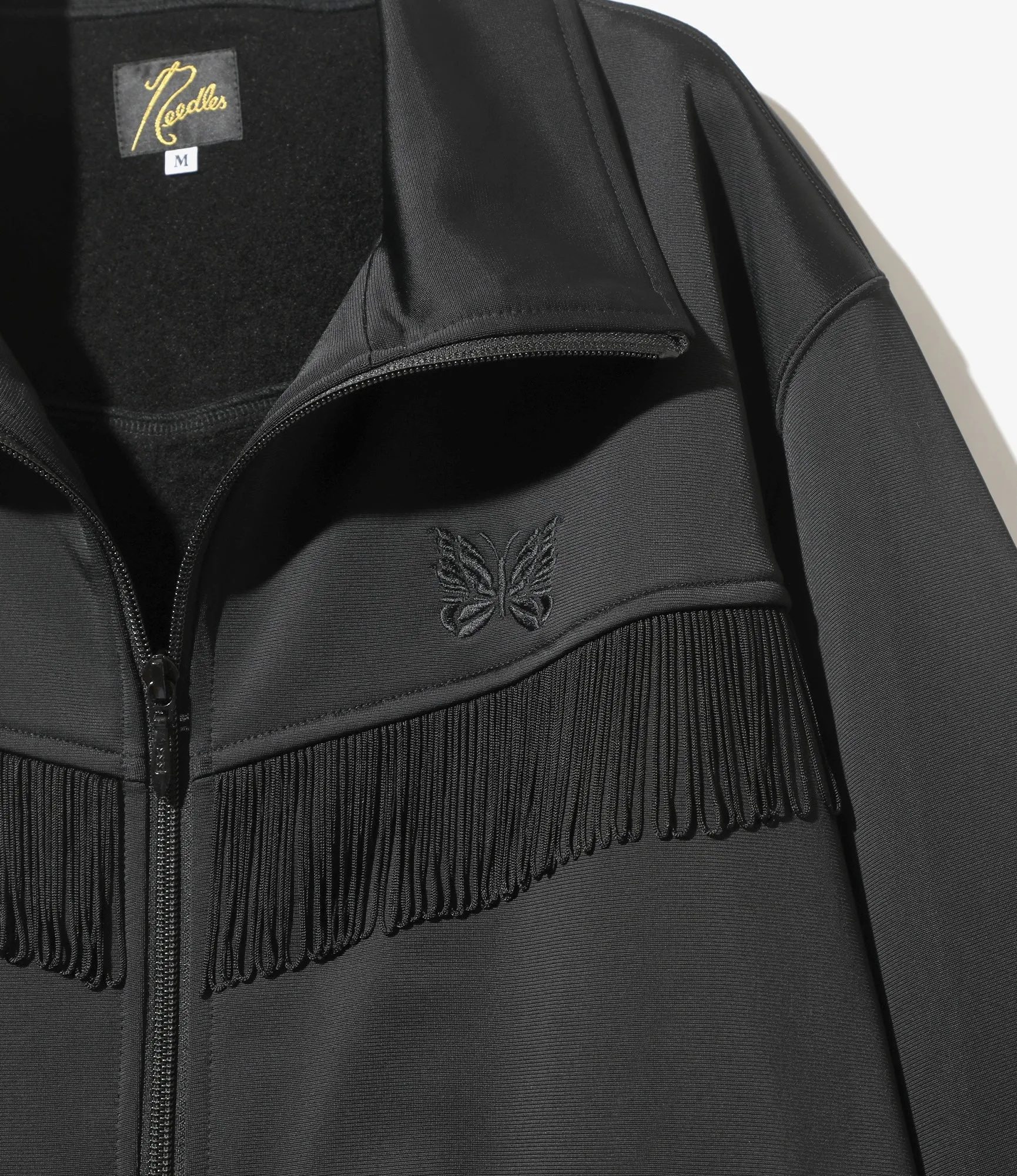 Fringe Track Jacket – Black Bright Jersey