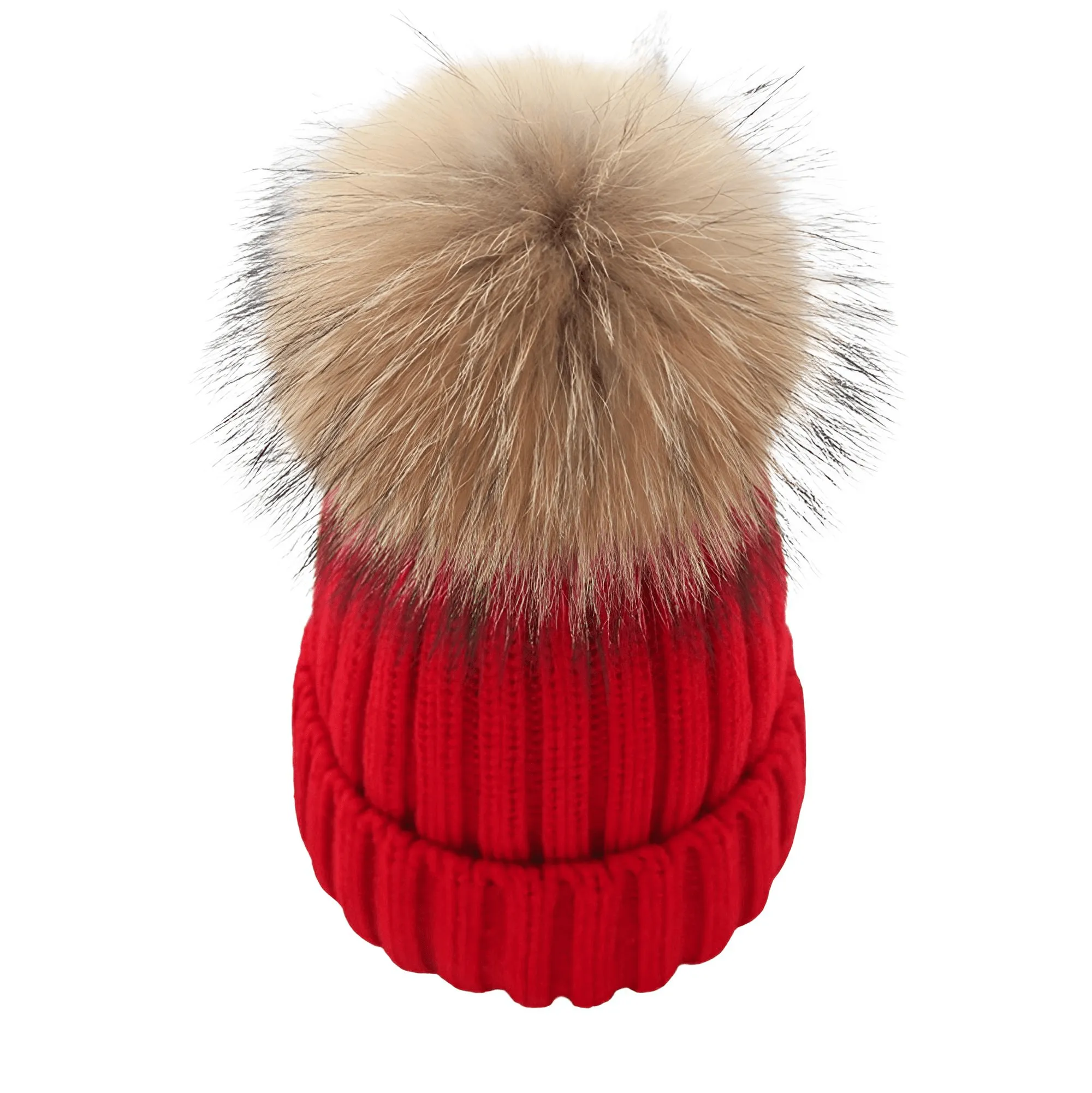 Fur Pompom Winter Hat Hat For Women Girl's Hat Knitted Beanies Cap Hat with Pompom