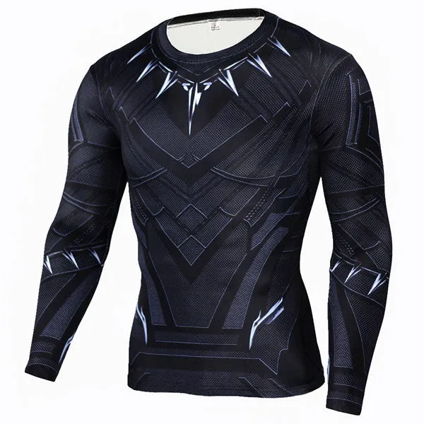 Hot Sale Fitness MMA Compression Shirt Men Anime Bodybuilding Long Sleeve Crossfit 3D Superman Punisher T Shirt Tops Tees