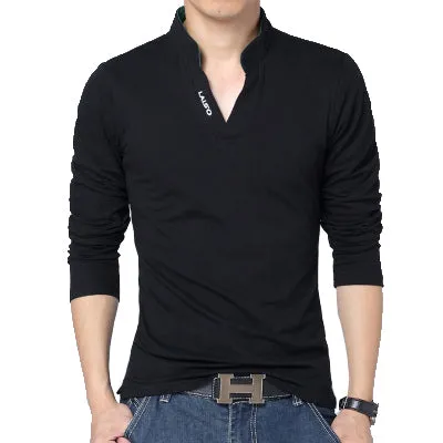 Hot Sale New 2017 Fashion Brand Men Polo shirt Solid Color Long-Sleeve Slim Fit Shirt Men Cotton polo Shirts Casual Shirts 5XL