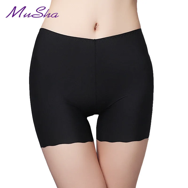 Hot Sale New  Mid-RiseSexy Panties For Women Underwear Seamless Panties Boyshort Ice Silk Material Safety Panties Plus Size