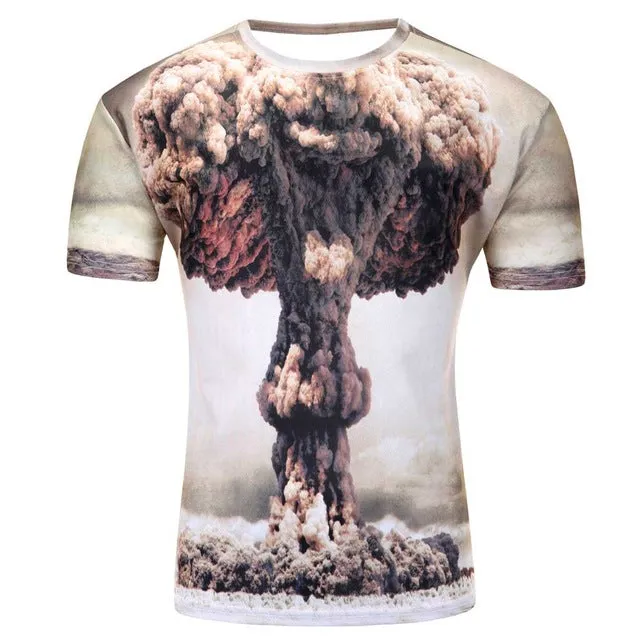 Hot selling New fashion Men's 3D apple/tree printing t shirt summer short sleeve t shirts tops, M-4XL,plus size free shipping