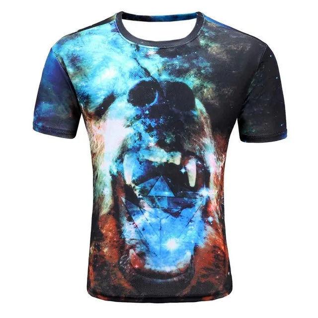 Hot selling New fashion Men's 3D apple/tree printing t shirt summer short sleeve t shirts tops, M-4XL,plus size free shipping