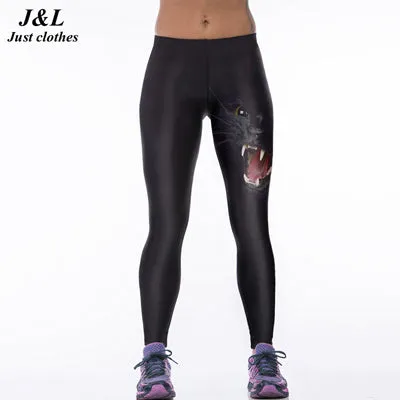 J&L Hot Sales! 3D Print Sporting Leggings Women Skull Girl Birds Printed Fitness Leggings 22 Styles Workout Clothes For Women