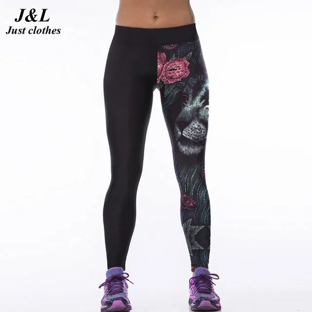 J&L Hot Sales! 3D Print Sporting Leggings Women Skull Girl Birds Printed Fitness Leggings 22 Styles Workout Clothes For Women