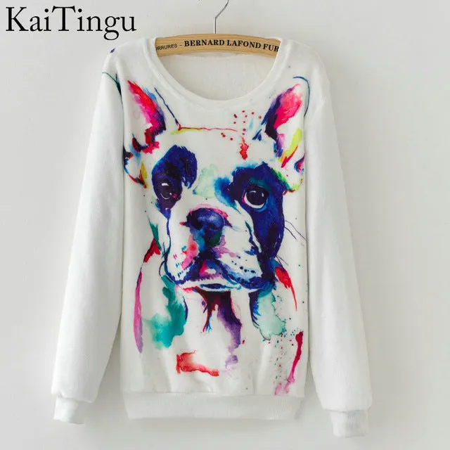 KaiTingu Brand 2017 New Fashion Autumn Women Long Sleeve Flannel Tracksuit Hoodie Dream Catcher Print Casual Pullover Sweatshirt