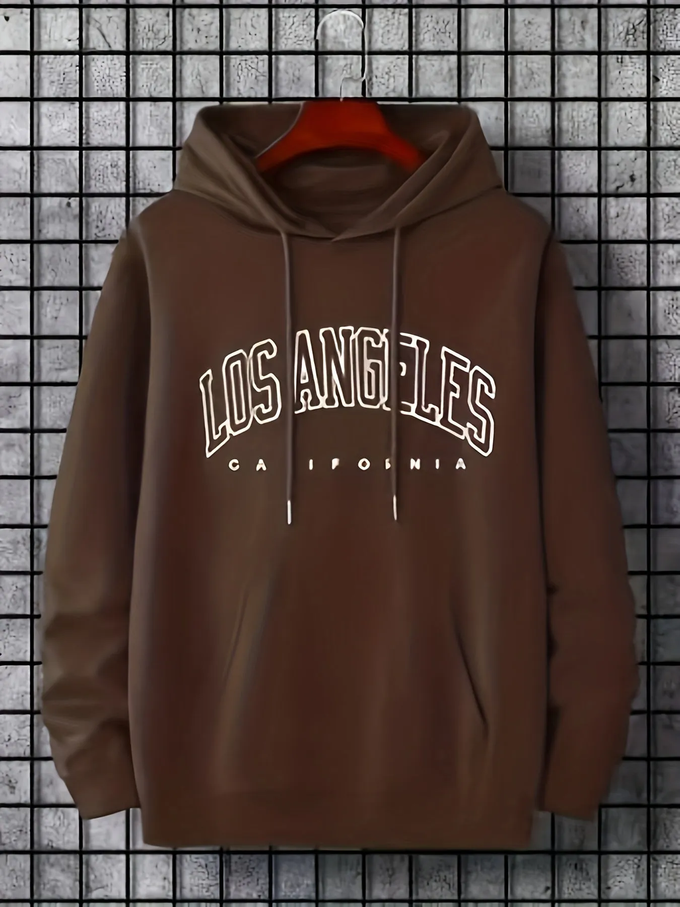 LA Letter Print Hoodie Comfy Casual Womens Sweatshirt