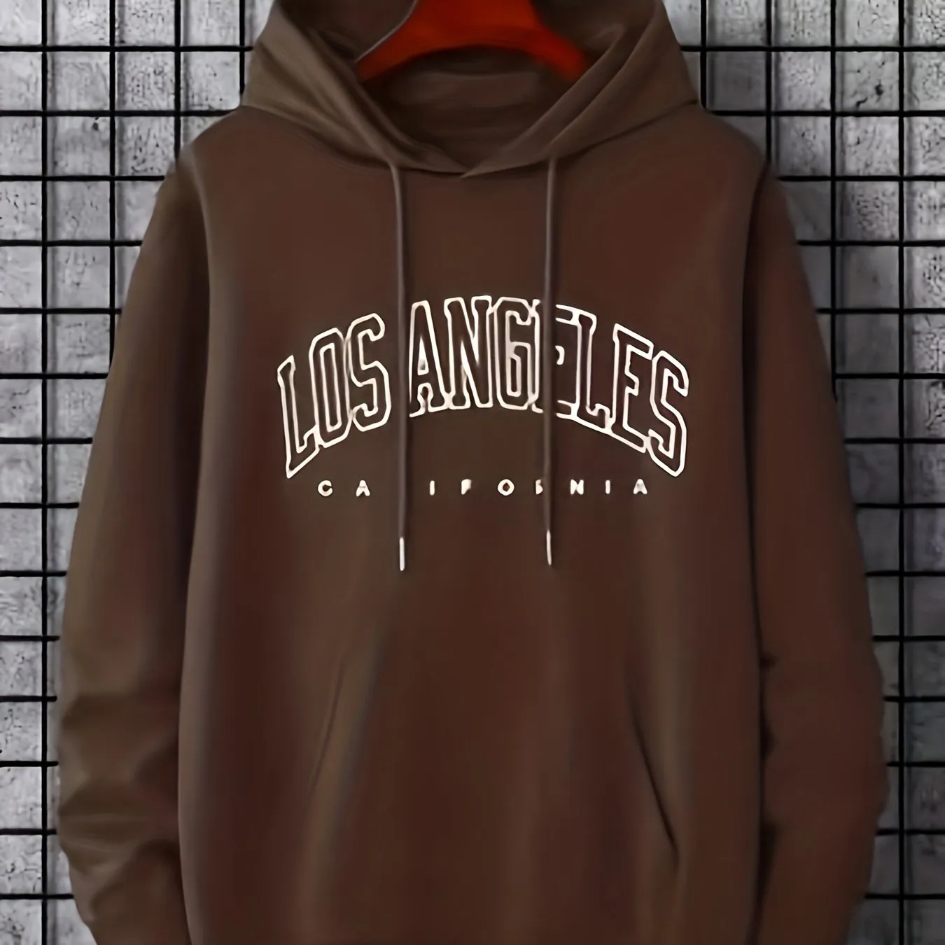 LA Letter Print Hoodie Comfy Casual Womens Sweatshirt