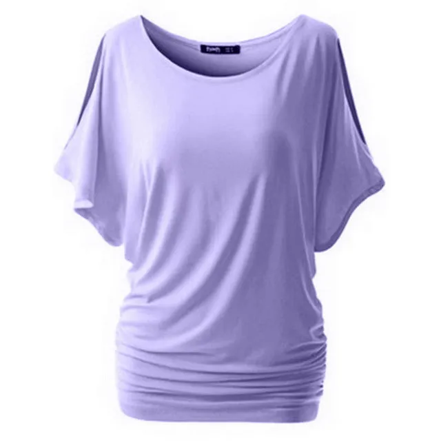 LASPERAL Brand T Shirt Women Batwing Sleeve Shirts Top Solid O-Neck Cotton Blend Summer Tee Tops Female Plus Size Casual Shirts