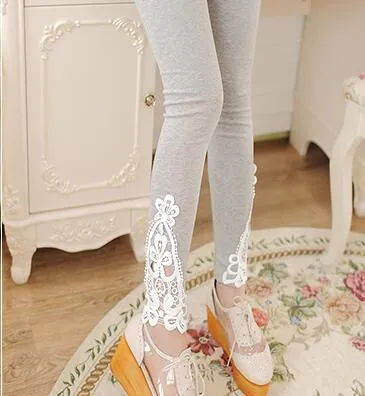 leggings 2017 new quality size S- 7xl women leggings thin hollow thin lace leggings solid pants plus size 7xl 6xl 5xl