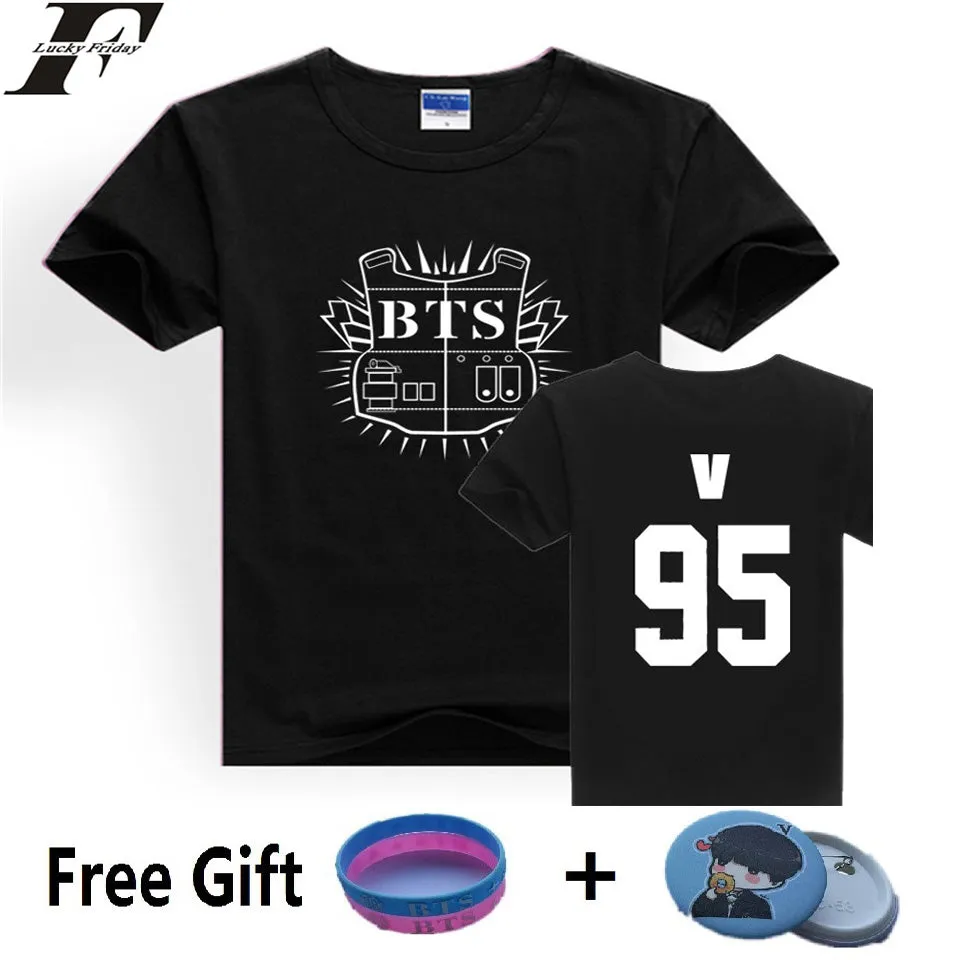 LUCKYFRIDAYF Kpop BTS Bangtan Boys JUNG KOOK JHOPE JIN JIMIN V SUGA T Shirts Women Short Sleeve Funny Cotton  T-shirt Loose Tops