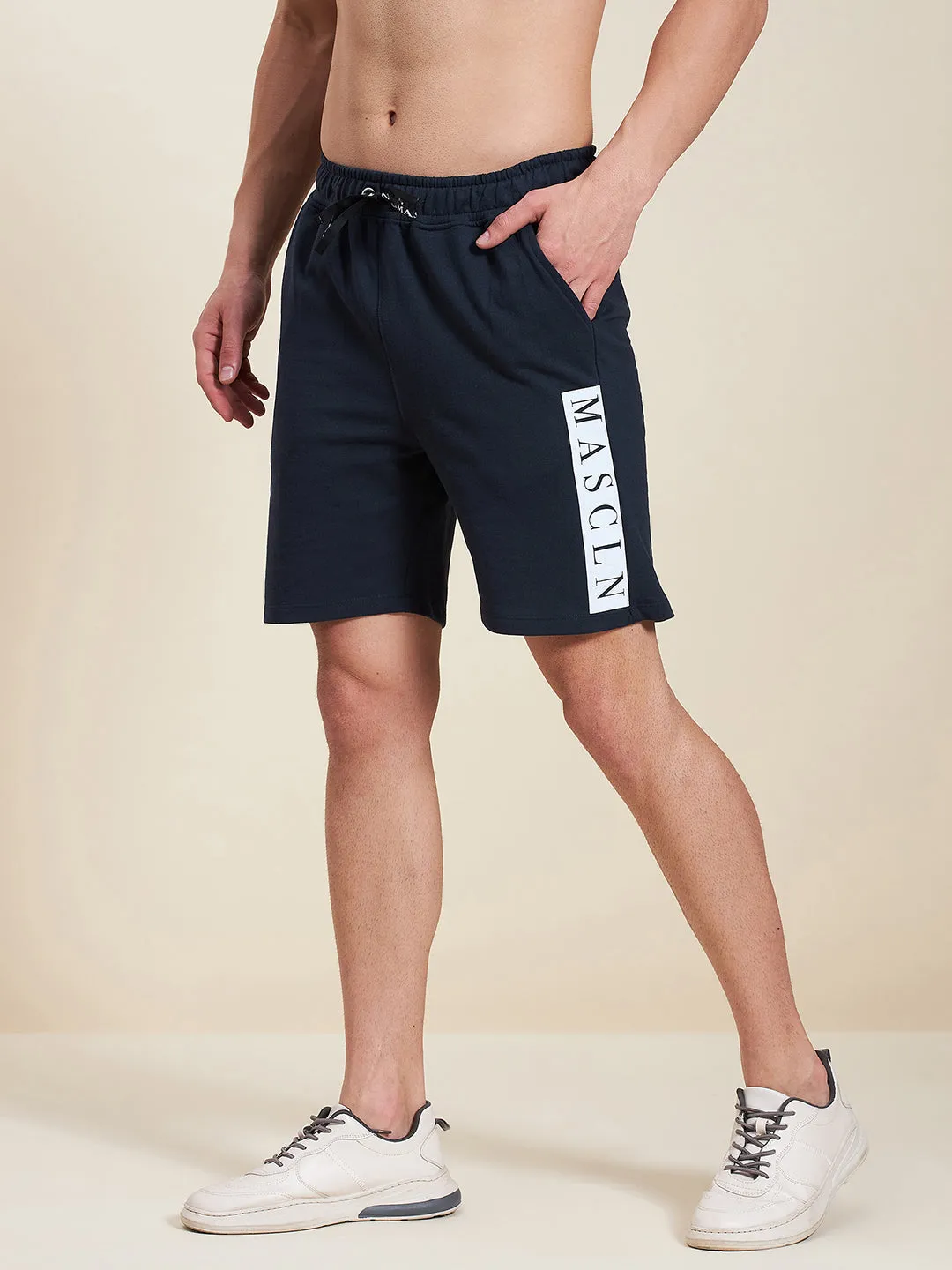 Men Navy Mascln Bermuda Shorts