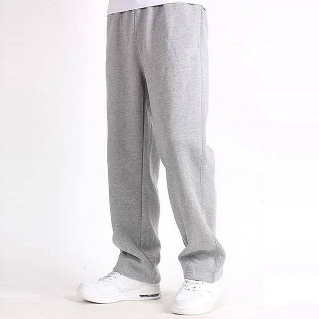 Men Plus Size Pants 6XL Solid Baggy Loose Elastic Pants Cotton Sweatpants Casual Pants Trousers Large Big Plus Size 5XL 6XL 7XL