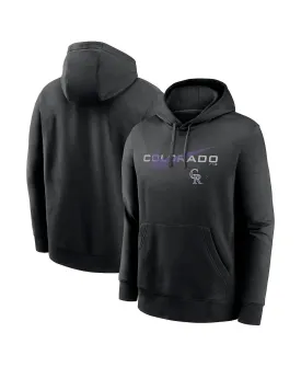 Men's Black Colorado Rockies Swoosh NeighborHOOD Nike Pullover Hoodie